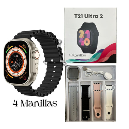 Smartwatch T21 Ultra2 + 4 manillas