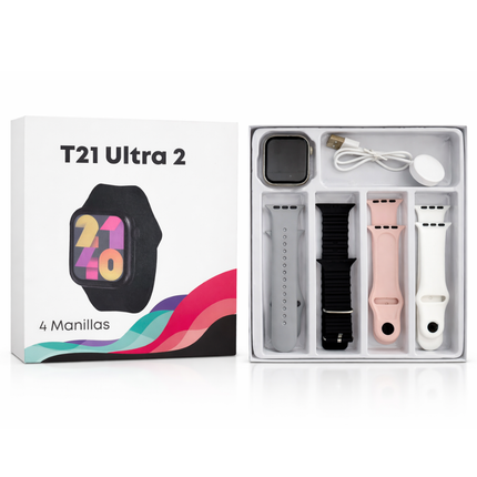 Smartwatch T21 Ultra2 + 4 manillas
